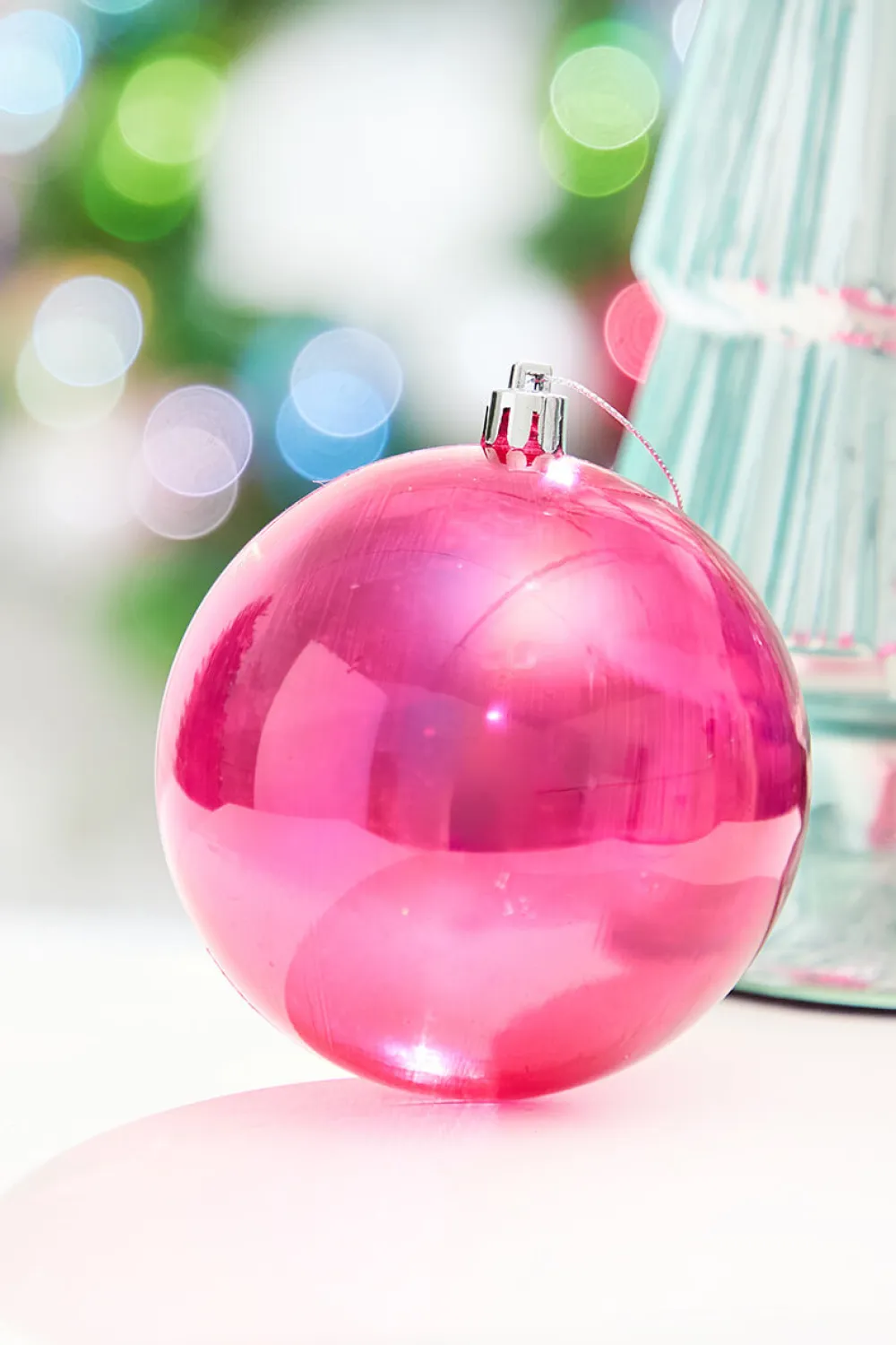 Decorator's Warehouse 4" Red Iridescent Ball Ornament > Retro Brites|Christmas Decor