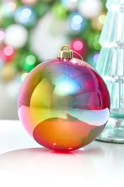 Decorator's Warehouse 6" Red Iridescent Ball Ornament > Retro Brites|Christmas Decor