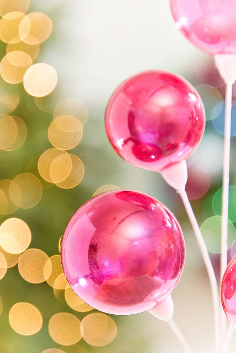 Decorator's Warehouse 15" Red Iridescent Ball Pick > Christmas Sprays|Christmas Decor