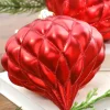 Decorator's Warehouse 6” Red Matte Diamond - Onion Finial - Set of 2 > Cardinal|Nutcracker