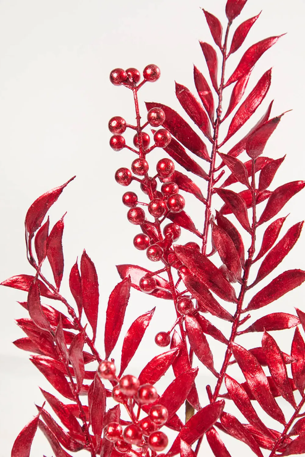 Decorator's Warehouse 30" Red Metallic Pepperberry Stem > Traditional|Classic Christmas