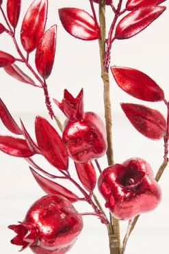 Decorator's Warehouse 26" Red Metallic Pomegranate Stem > Kristin'S Picks|Traditional
