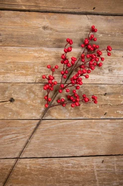 Decorator's Warehouse 26” Red Mixed Berry & Crabapple Spray > Cardinal|Christmas Sprays