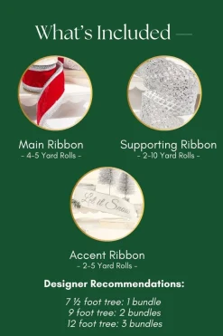 Decorator's Warehouse Red & Silver Ribbon Mini Bundle > Christmas Ribbon|Christmas Decor