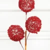 Decorator's Warehouse 18" Red Tinsel Ball Pick > Christmas Decor|Traditional