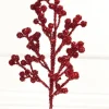 Decorator's Warehouse 26" Red Tinsel Berry Spray > Nutcracker|Christmas Sale