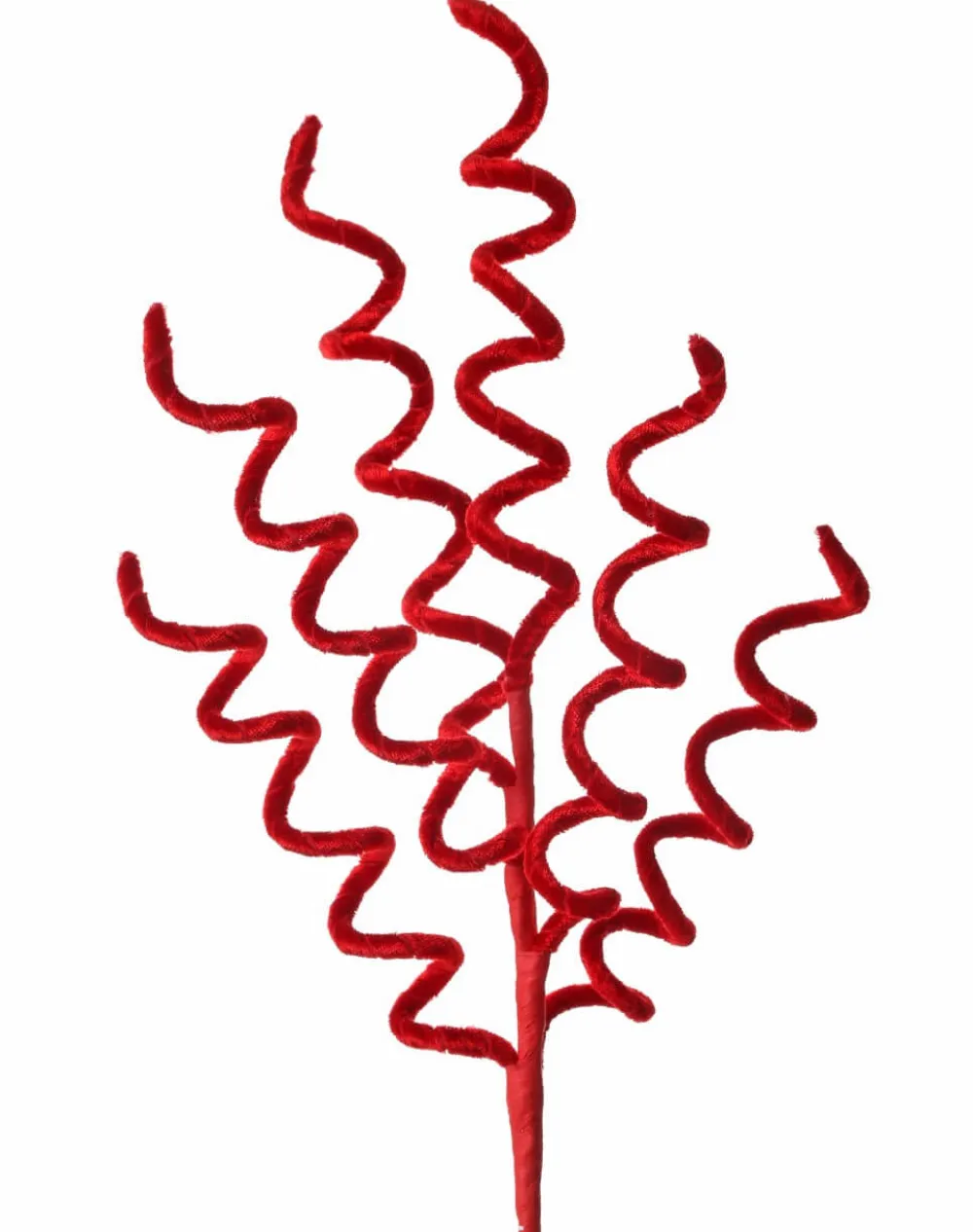 Decorator's Warehouse 25” Red Velvet Curly Spray > Christmas Sprays|Christmas Decor