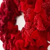 Decorator's Warehouse 42" Red Velvet Sequin Bow Wreath > Christmas Decor|All Wreaths