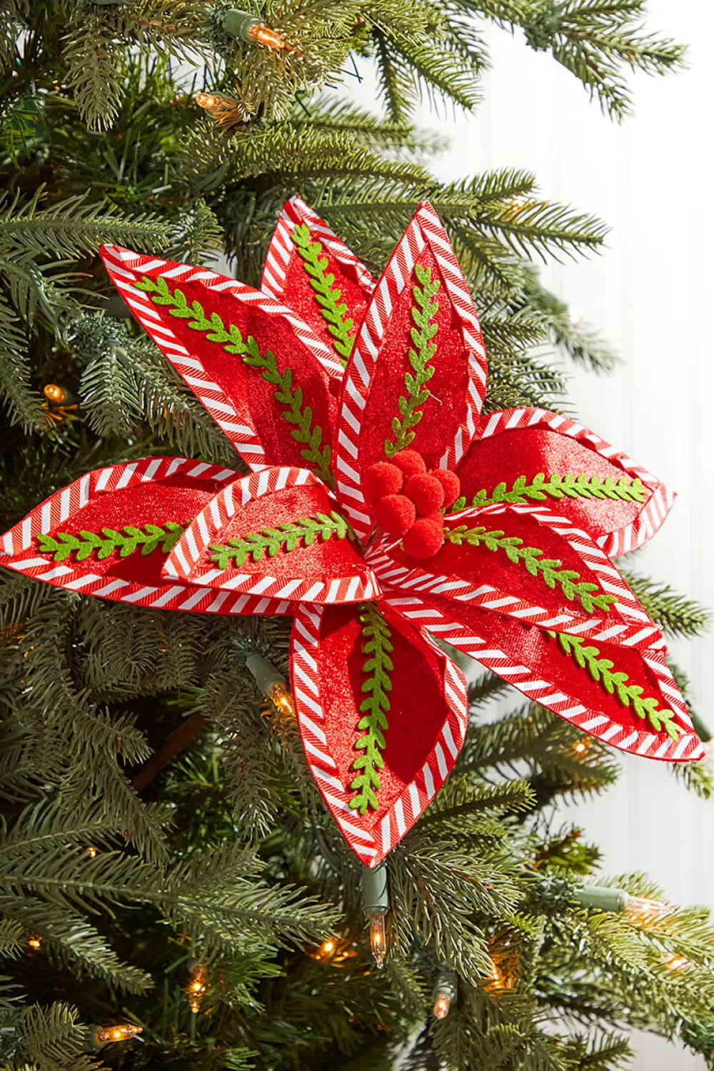 Decorator's Warehouse 22" Red, White and Green Velvet Stem > Christmas Decor|Storyville