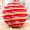 Decorator's Warehouse 6" Red, White & Brown Gingerbread Stripe Ball > Gingerbread