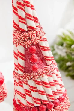 Decorator's Warehouse Red & White Clay Dough Candy Tree - Set Of 2 > Peppermint|Tabletop & Accent Trees