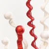 Decorator's Warehouse 33" Red & White Glitter Curly Spray > Christmas Decor|2026 New Additions