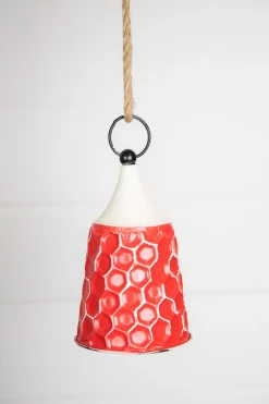 Decorator's Warehouse 9” Red/White Metal Bell Ornament > Christmas Decor|Believe