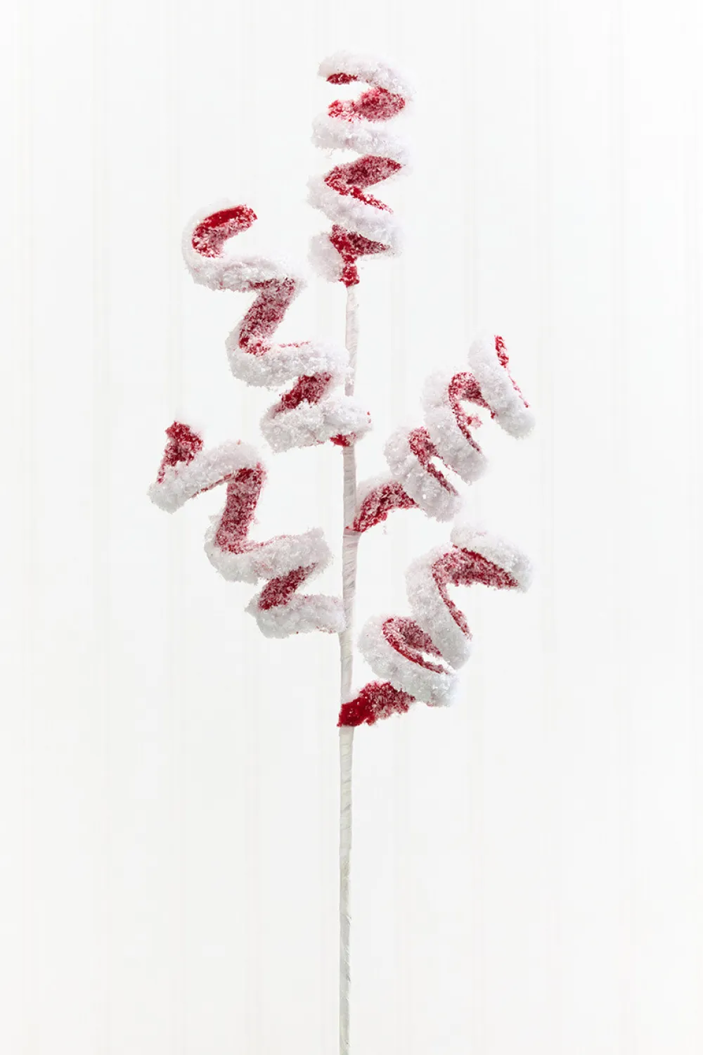 Decorator's Warehouse 22.5" Red & White Snow Curly Spray > Christmas Sprays|Christmas Decor