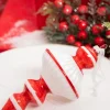 Decorator's Warehouse 7” Red & White Top Glass Ornament > Christmas Decor|Christmas Ornaments