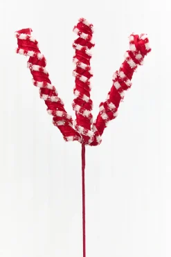 Decorator's Warehouse 25.5" Red & White Twist Ribbon Spray > Christmas Sprays|Christmas Decor