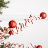 Decorator's Warehouse 24” Red & White Velvet Corkscrew Spray > Christmas Sprays|Christmas Decor