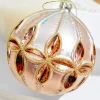 Decorator's Warehouse 4" - 6" Reflector Pattern Glass Ornament - Champagne and Gold > Christmas Decor|Natural Elegance