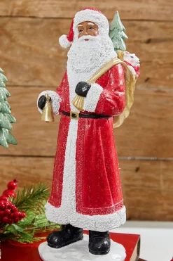 Decorator's Warehouse 13” Resin African-American Santa > Cardinal|Farmhouse