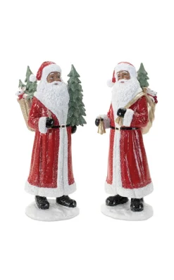 Decorator's Warehouse 13” Resin African-American Santa > Cardinal|Farmhouse
