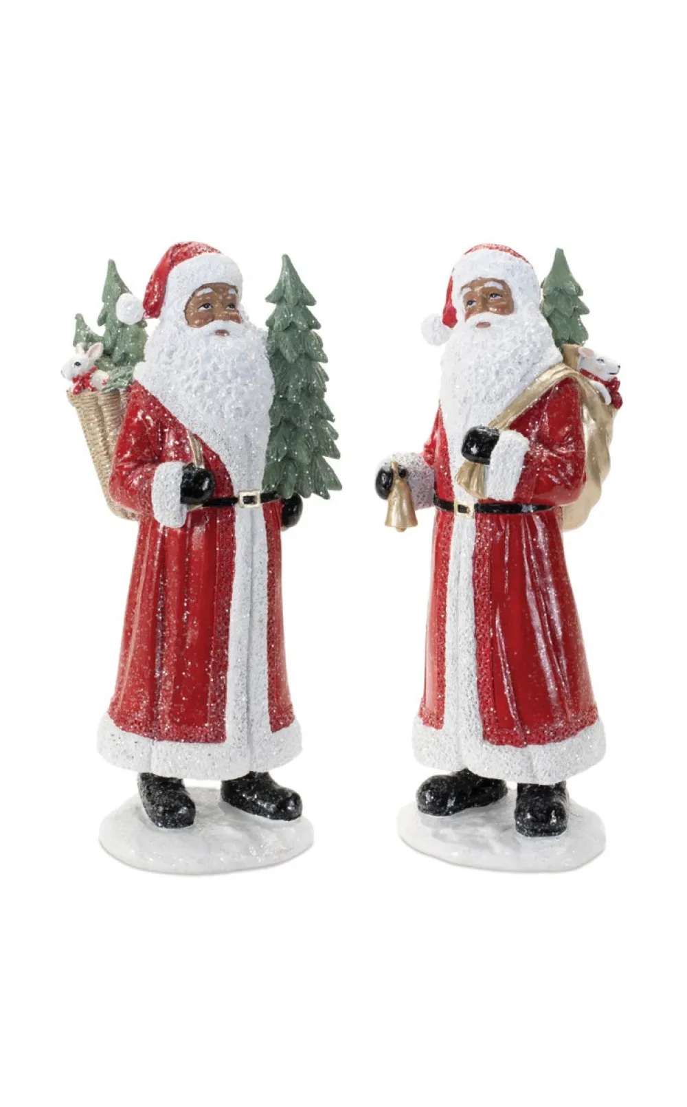 Decorator's Warehouse 13” Resin African-American Santa > Cardinal|Farmhouse