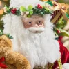 Decorator's Warehouse 24" Resin Botanica Santa With Bear And Ball > Traditional|Santas & Angels