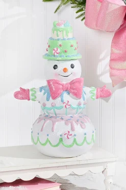 Decorator's Warehouse 17.5" Resin Candylicious Snowman With Bowtie > Santa'S Sweet Shoppe|Christmas Accents