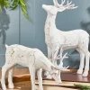Decorator's Warehouse 12-14" Resin Carved Deer > Winter Woodland|Christmas Accents