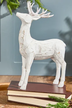 Decorator's Warehouse 12-14" Resin Carved Deer > Winter Woodland|Christmas Accents