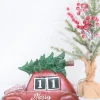Decorator's Warehouse 11.5” Resin Countdown Calendar Holiday Truck with Christmas Tree > Farmhouse|Christmas Accents