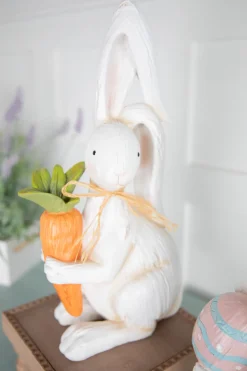 Decorator's Warehouse 16” Resin Easter Bunny Figurine > Easter Table Decor|Easter Decor
