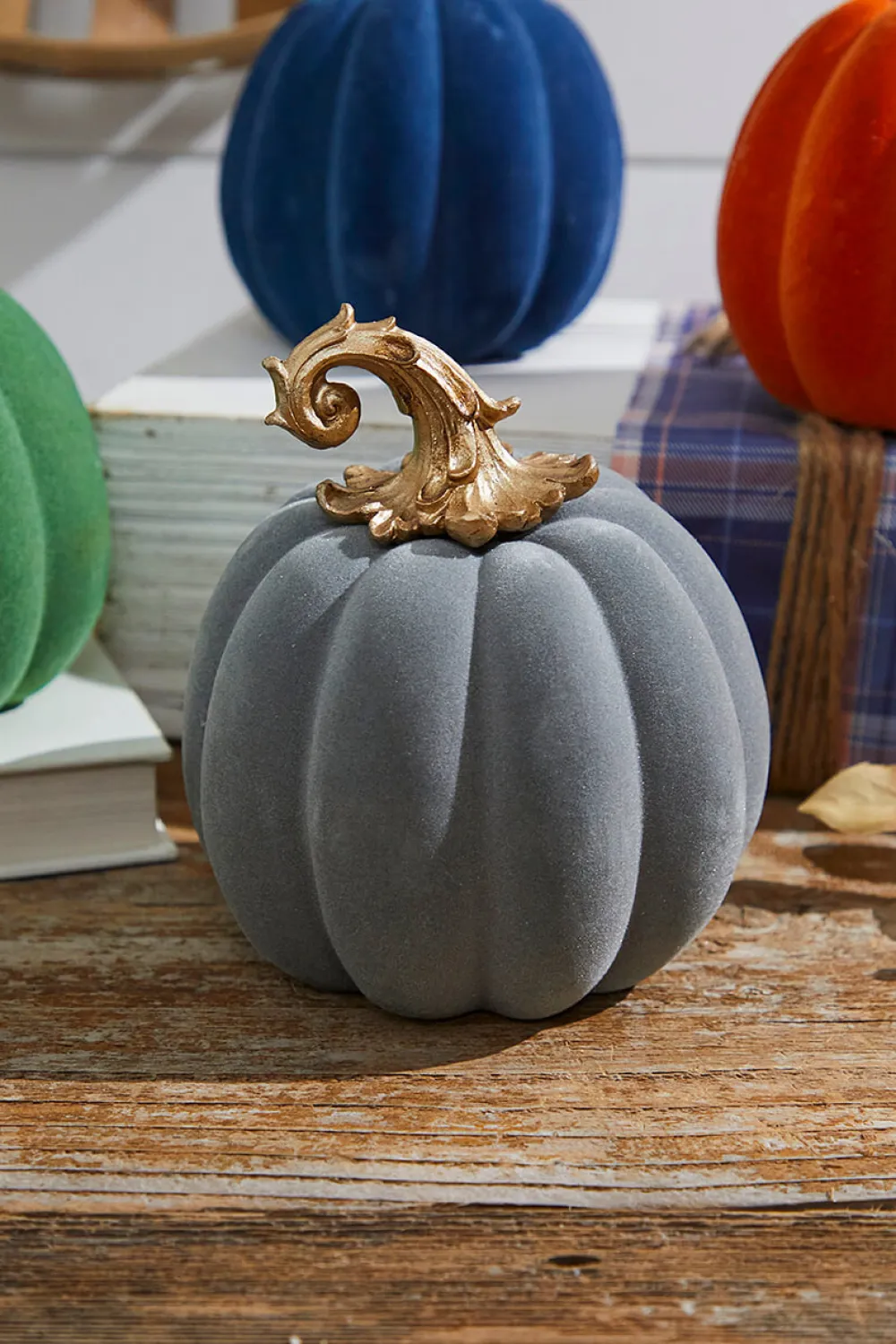 Decorator's Warehouse 6" Resin & Felt Harvest Pumpkin > Fall Decor|Fall Decor