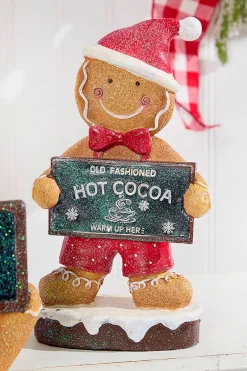 Decorator's Warehouse 9.8" Resin Gingerbread Man Holding Sign > Kristin'S Picks|Christmas Accents