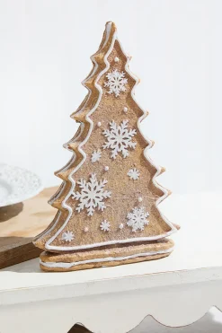 Decorator's Warehouse 8" Resin Gingerbread Tree W/ Snowflakes > Christmas Decor|Sugar & Spice