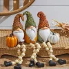 Decorator's Warehouse 10" Resin Harvest Gnomes Shelf Sitter > Christmas Decor