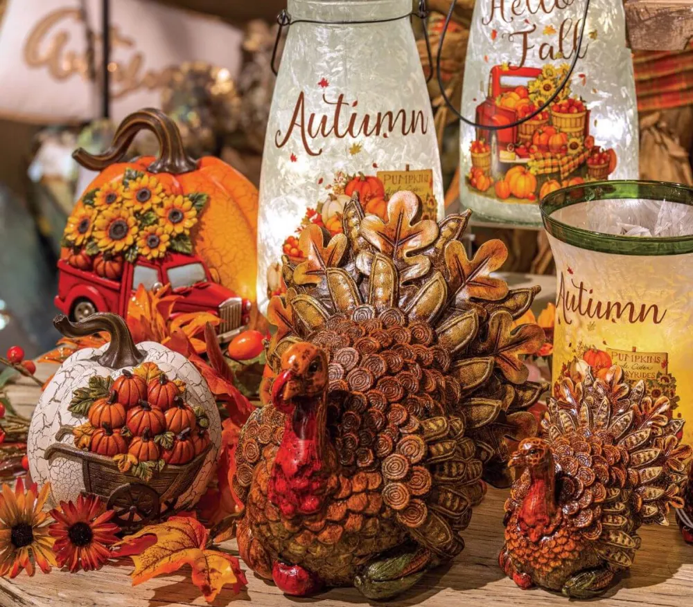 Decorator's Warehouse 8.8” Resin Harvest Pumpkin > Fall Decor|Fall Decor