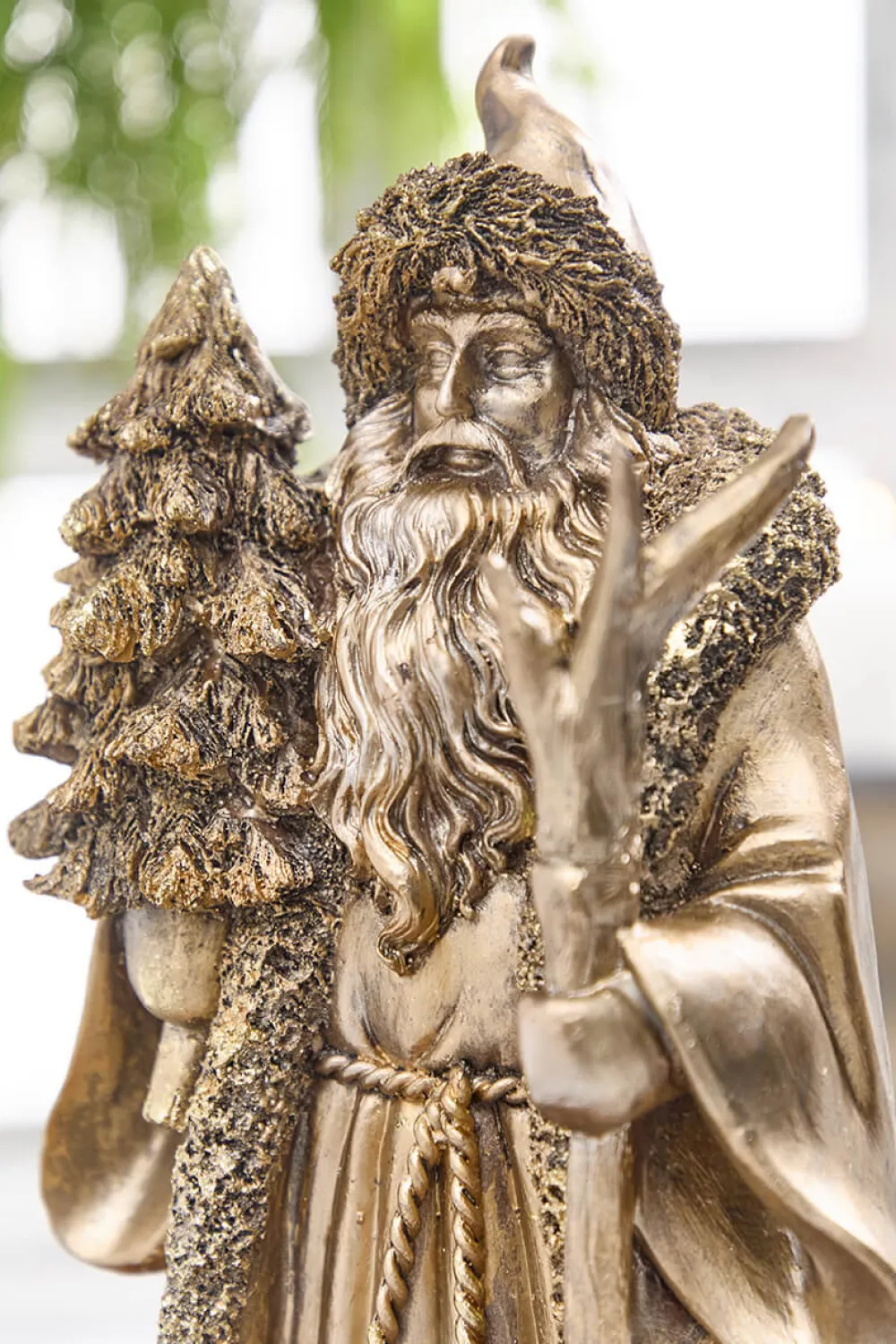 Decorator's Warehouse 16.5" Resin Highlands Santa with Tree > Winter Woodland|2026 New Additions