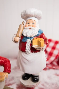 Decorator's Warehouse 12" Resin Holiday Chef Santa > Christmas Decor|Christmas Accents