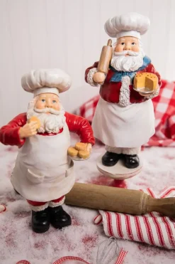 Decorator's Warehouse 12" Resin Holiday Chef Santa > Christmas Decor|Christmas Accents