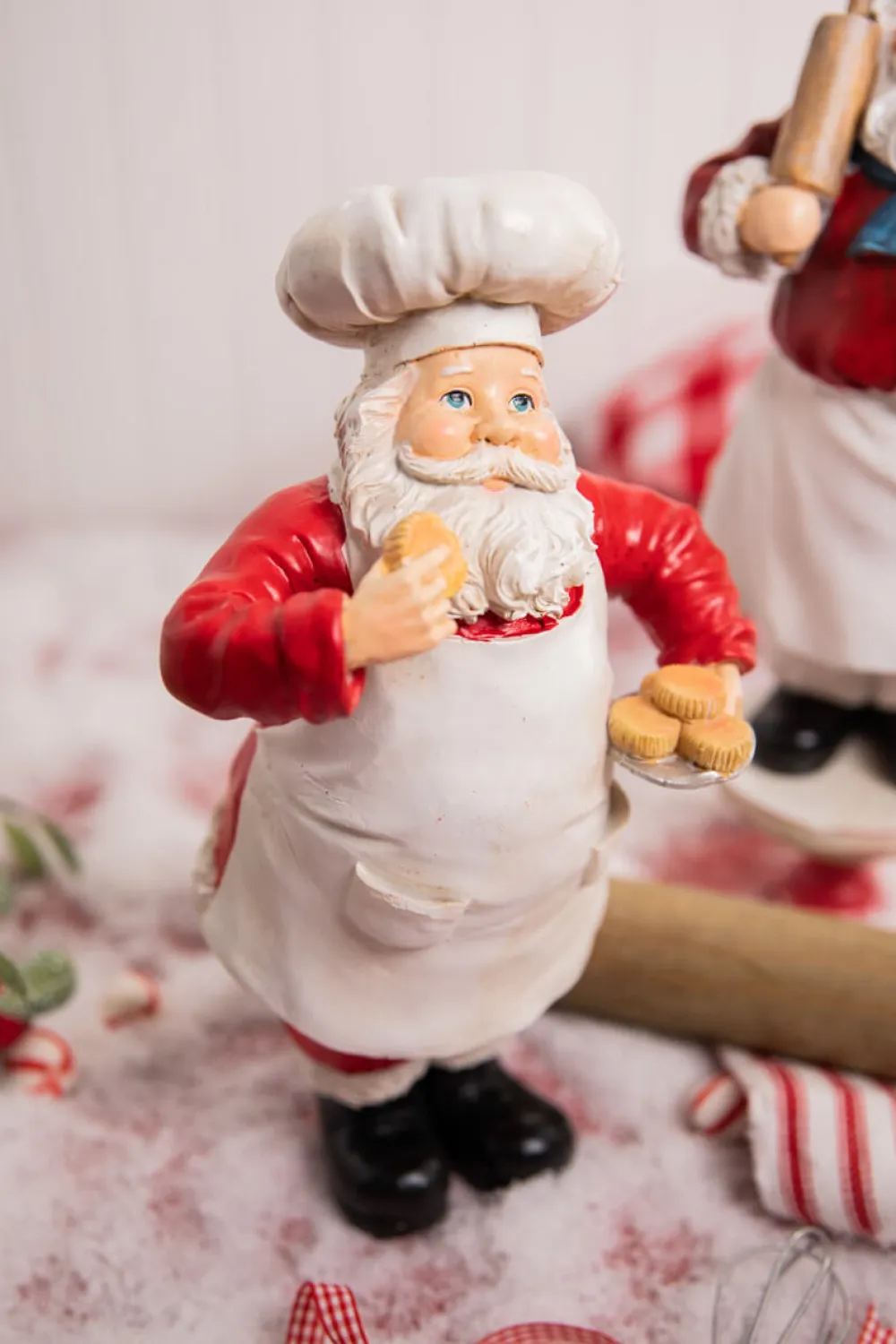 Decorator's Warehouse 12" Resin Holiday Chef Santa > Christmas Decor|Christmas Accents