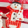Decorator's Warehouse 4.5" Resin Holiday Santa /Snowman Ornament > Christmas Ornaments|Christmas Decor