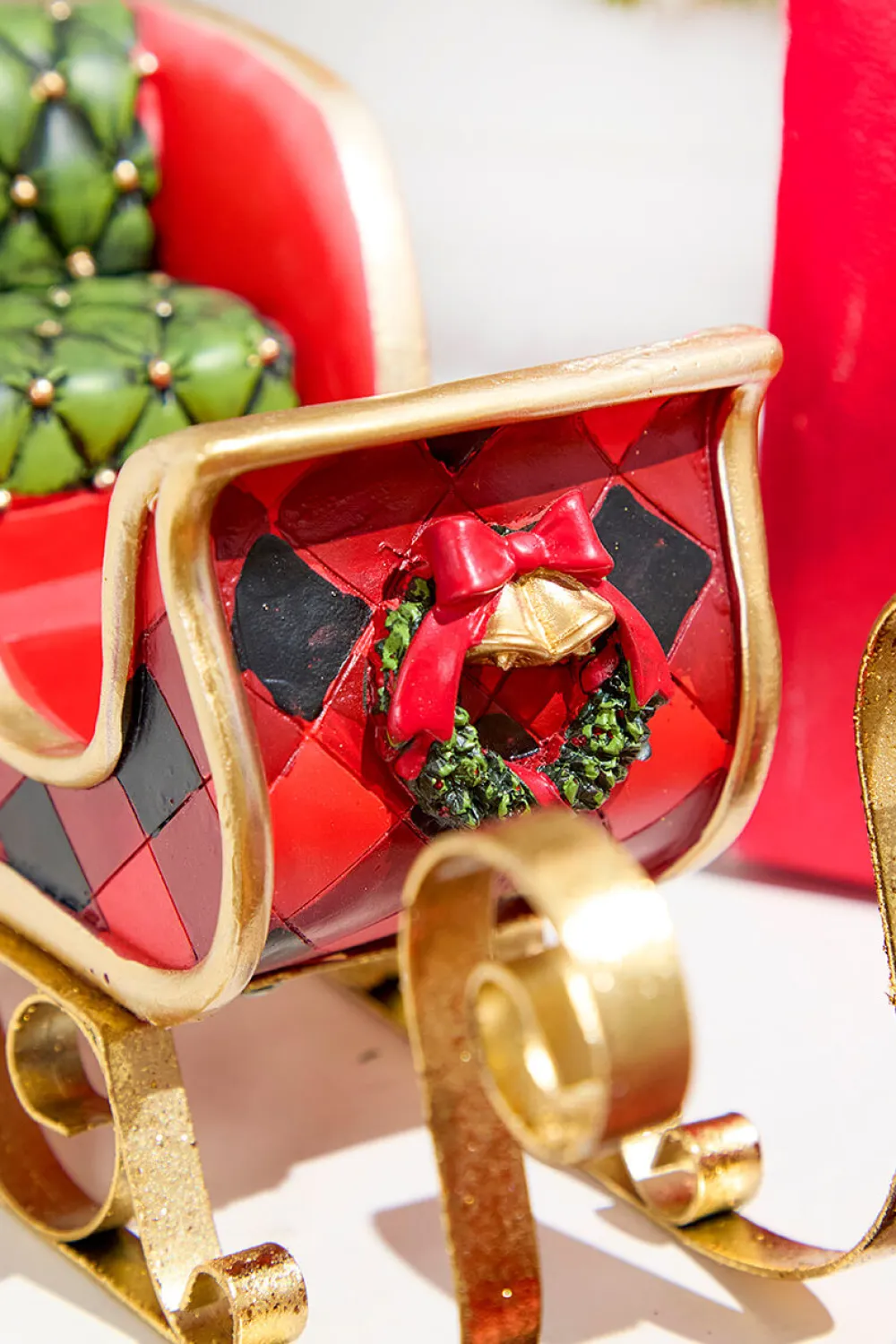 Decorator's Warehouse Resin & Metal Holiday Sleigh, Red - Set Of 2 > Nutcracker|Christmas Accents