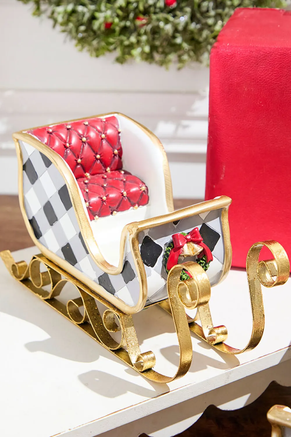 Decorator's Warehouse Resin & Metal Holiday Sleigh, White - Set Of 2 > Nutcracker|Christmas Accents