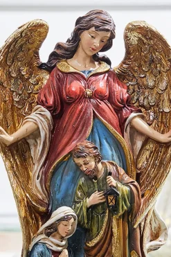 Decorator's Warehouse 13.5" Resin Nativity Figurine With Angel > Santas & Angels|Nativity Scene
