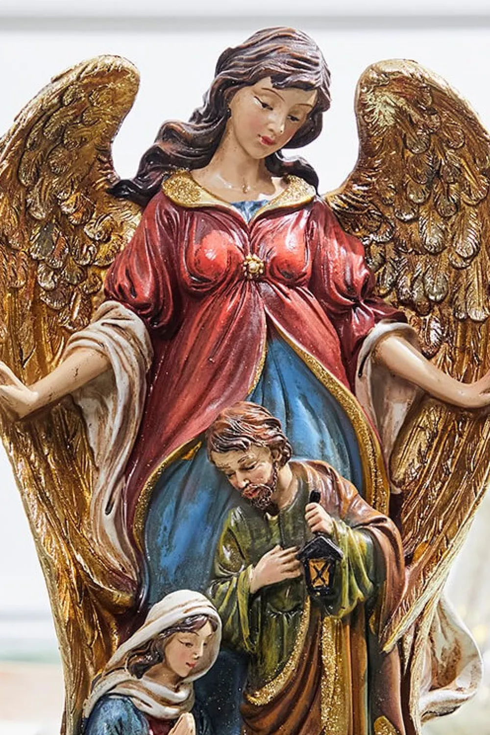 Decorator's Warehouse 13.5" Resin Nativity Figurine With Angel > Santas & Angels|Nativity Scene