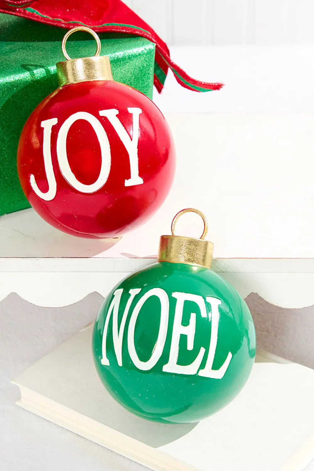Decorator's Warehouse 5" Resin Noel and Joy Ball Ornaments > Christmas Decor|Christmas Ornaments