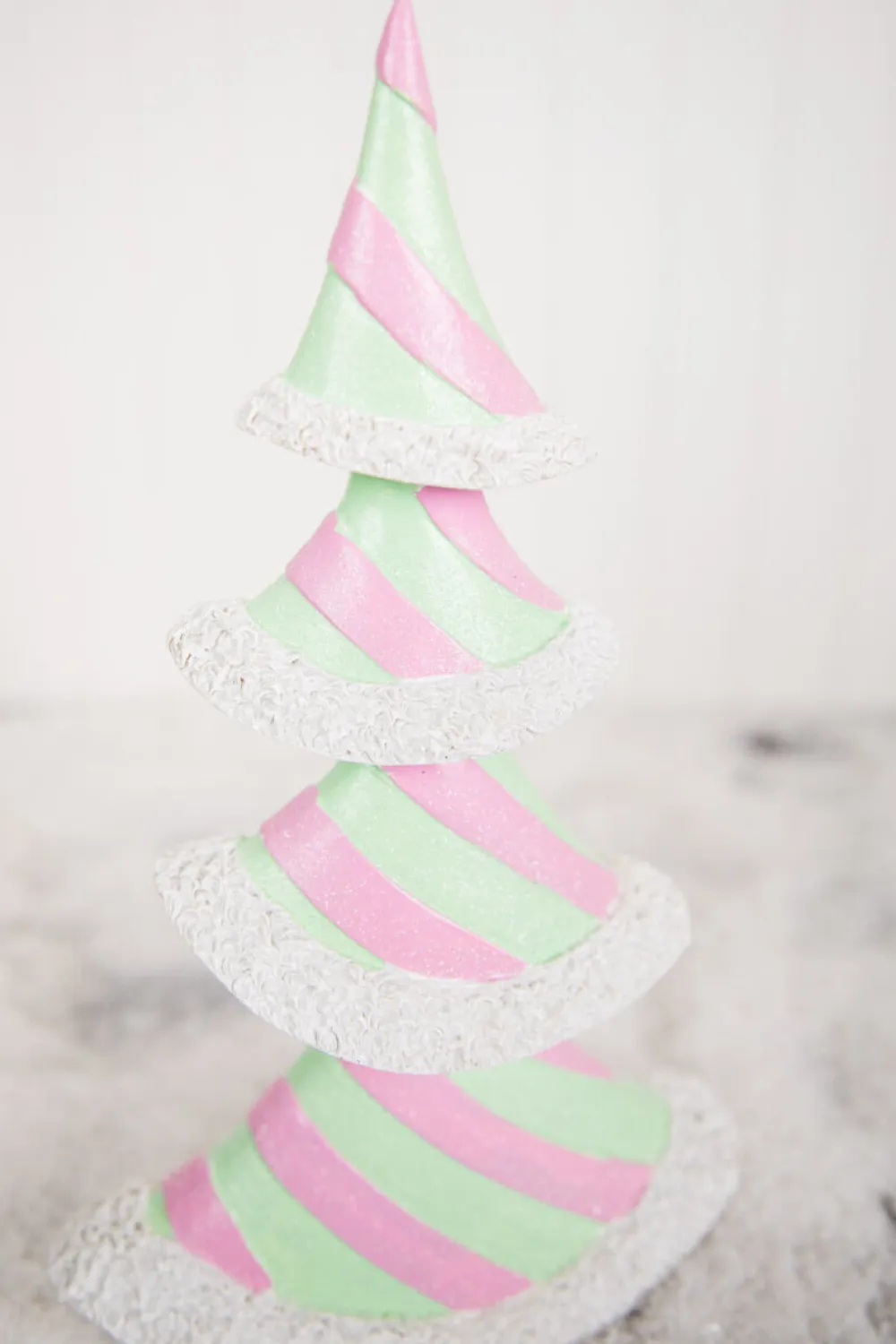 Decorator's Warehouse 11.6” Resin Pastel Peppermint Layer Tree > Christmas Decor|Santa'S Sweet Shoppe