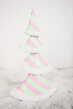 Decorator's Warehouse 11.6” Resin Pastel Peppermint Layer Tree > Christmas Decor|Santa'S Sweet Shoppe