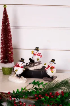Decorator's Warehouse Resin Playing Jolly Snowman > Christmas Accents|Christmas Decor