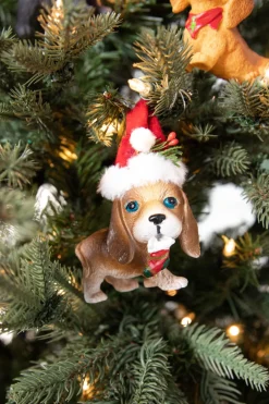 Decorator's Warehouse 2.5” Resin Pup with Hat Ornament > Sale|Christmas Sale